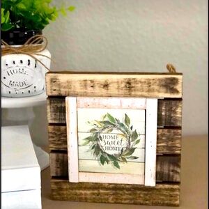Home Sweet Home Plaque Wall Hanging NWT